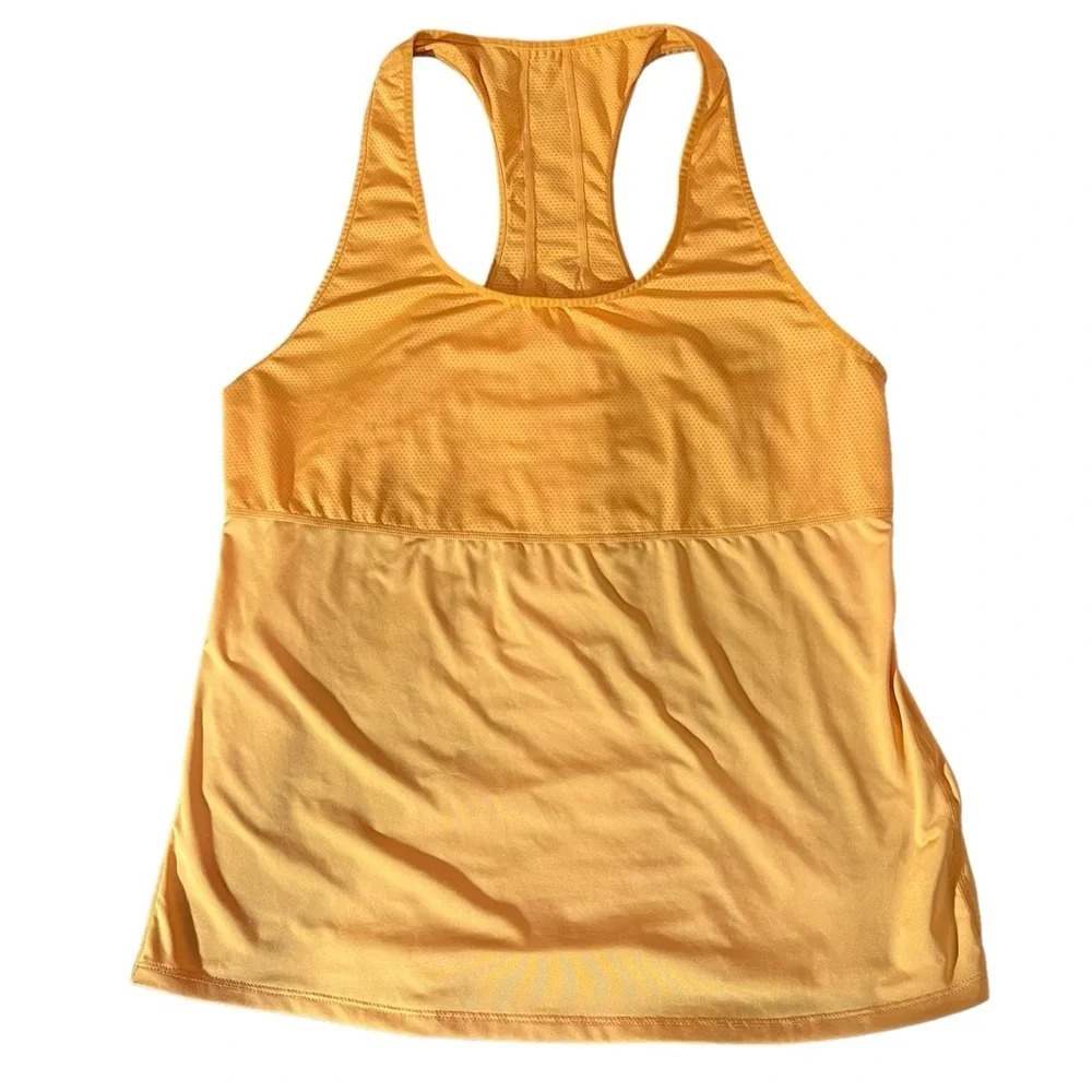 Fabletics Women's Large Orange Racerback‎ Tank Top